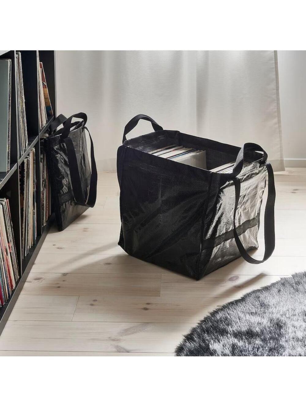 OBEGRÄNSAD Record Bag Storage LP Organizer Vinyl Black IKEA